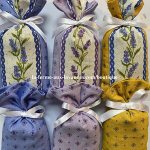 Fleurs de Lavande : sachets de petites tailles Collection "Brins de Lavande" Coton Oeko-tex