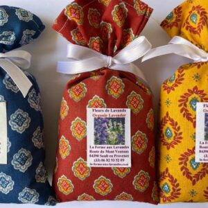 Fleurs de Lavande : Sachets de taille moyenne Collection Indiennes Provençales Coton Oeko-tex